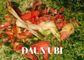 cara masak daun ubi tumbuk
